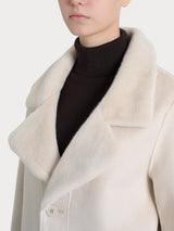 Fuzzy Coat Cappotto lungo con revers double-face Bianchi Donna - Ragno