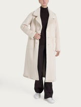 Cappotto lungo con revers double-face in Vegan Shearling Bianchi Donna - Ragno