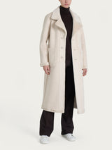 Fuzzy Coat Cappotto lungo con revers double-face Bianchi Donna - Ragno