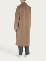 Cappotto lungo con revers double-face in Vegan Shearling Marroni Donna - Ragno