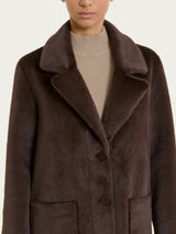 Fuzzy Coat Cappotto lungo con revers double-face Marroni Donna - Ragno