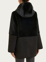 Fuzzy Coat Giacca con cappuccio double-face Neri Donna - Ragno