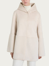 Fuzzy Coat Giacca con cappuccio double-face Bianchi Donna - Ragno