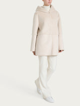 Fuzzy Coat Giacca con cappuccio double-face Bianchi Donna - Ragno