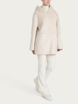 Giacca con cappuccio double-face in Vegan Shearling Bianchi Donna - Ragno
