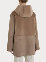 Fuzzy Coat Giacca con cappuccio double-face Marroni Donna - Ragno