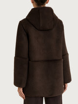 Fuzzy Coat Giacca con cappuccio double-face Marroni Donna - Ragno