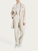 Cappotto corto con revers double-face in Vegan Shearling Bianchi Donna - Ragno