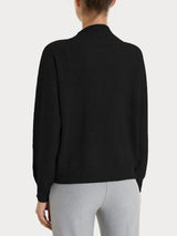 Lupetto Punto Links in misto Lana e Angora Neri Donna - Ragno