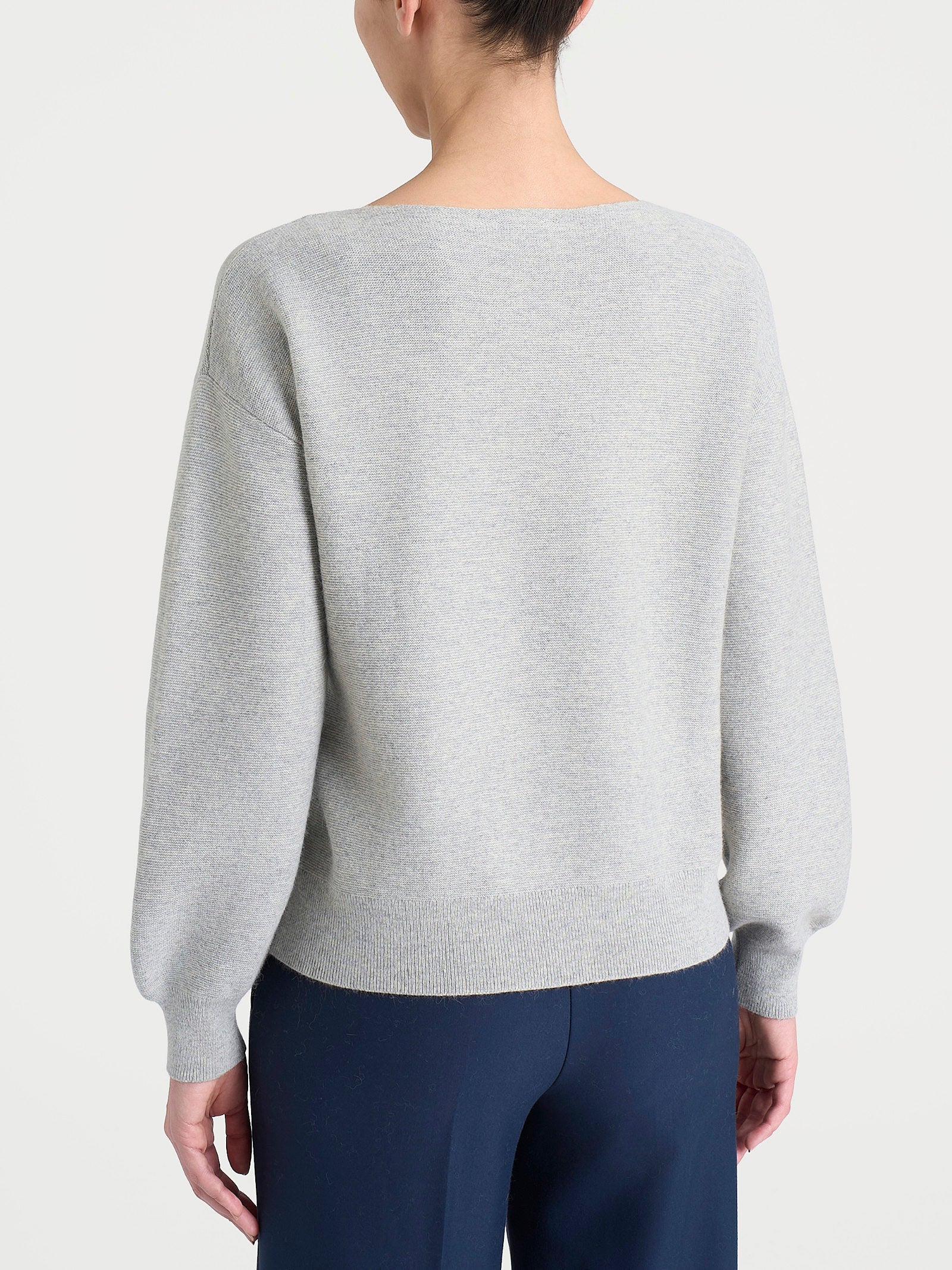 Maglia Punto Links con scollo a barchetta in Natural Soft Neri Donna - Ragno