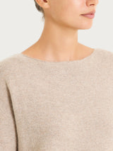 Maglia Punto Links con scollo a barchetta in misto Lana e Angora Grigi Donna - Ragno