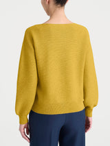 Maglia Punto Links con scollo a barchetta in Natural Soft Gialli Donna - Ragno