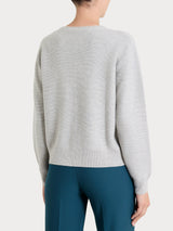 Cardigan corto Punto Links in Natural Soft Neri Donna - Ragno