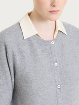 Cardigan corto Punto Links in misto Lana e Angora Neri Donna - Ragno