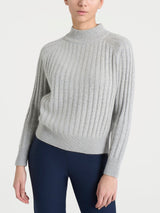 Lupetto con coste in Natural Soft Neri Donna - Ragno