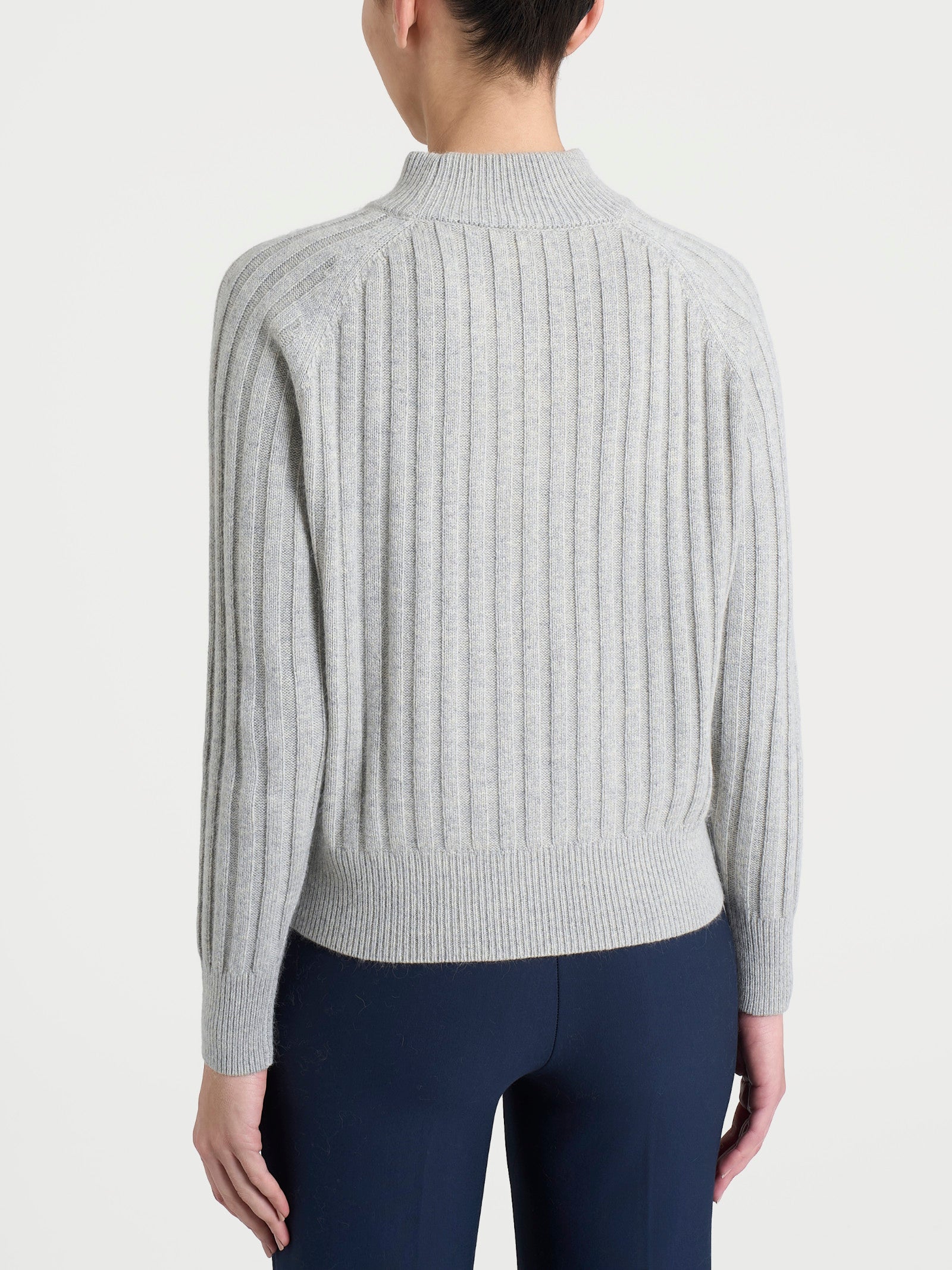 Lupetto con coste in Natural Soft  Neri Donna - Ragno