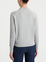 Lupetto con coste in Natural Soft Neri Donna - Ragno