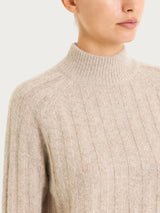 Lupetto con coste in Natural Soft Grigi Donna - Ragno