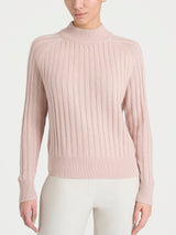 Lupetto con coste in Natural Soft Rosa Donna - Ragno