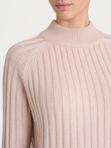 Lupetto con coste in Natural Soft Rosa Donna - Ragno