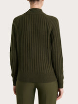 Lupetto con coste in Natural Soft Verdi Donna - Ragno