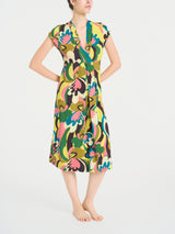 Abito lungo con incrocio in Viscosa Summer Blu Donna - Ragno