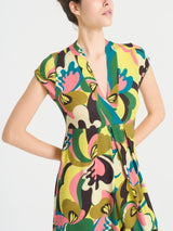 Abito lungo con incrocio in Viscosa Summer Blu Donna - Ragno