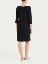 Abito con scollo a goccia in Viscosa Summer Neri Donna - Ragno