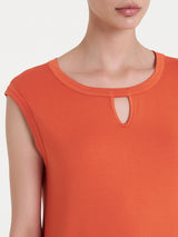 Top con scollo a goccia in Viscosa Summer Marroni Donna - Ragno