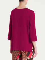 Maglietta con scollo a goccia in Viscosa Summer Rossi Donna - Ragno