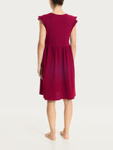 Abito smanicato corto in Mussola Slub Rossi Donna - Ragno