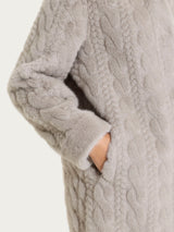 Cappotto con cappuccio double-face in Vegan Fur Grigi Donna - Ragno