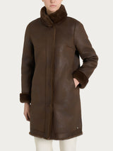 Cappotto double-face in Vegan Fur Marroni Donna - Ragno