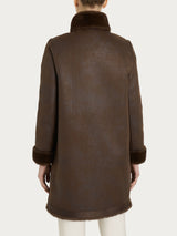 Cappotto double-face in Vegan Fur Marroni Donna - Ragno
