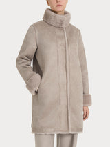 Cappotto double-face in Vegan Fur Grigi Donna - Ragno