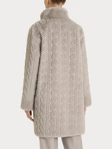 Cappotto double-face in Vegan Fur Grigi Donna - Ragno