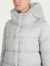 Piumino con Vegan Fur interna removibile Grigi Donna - Ragno