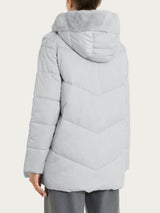 Piumino con Vegan Fur frontale Grigi Donna - Ragno