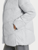 Piumino con Vegan Fur frontale Grigi Donna - Ragno