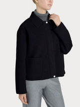 Giacca con collo camicia in Vegan Wool Neri Donna - Ragno