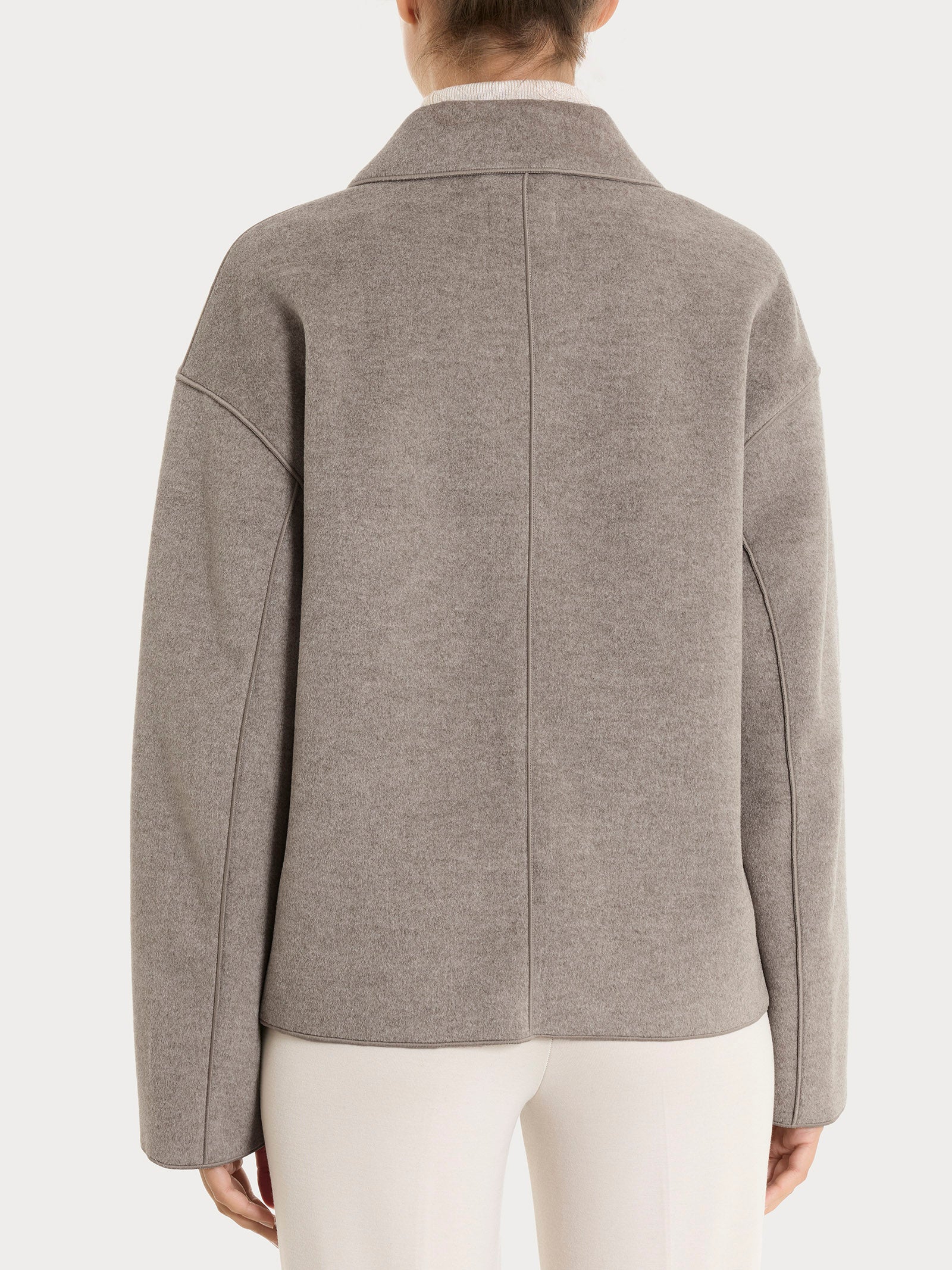 Giacca con collo camicia in Vegan Wool Grigi Donna - Ragno