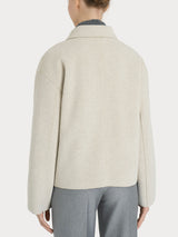 Giacca con collo camicia in Vegan Wool Bianchi Donna - Ragno