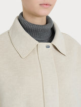 Giacca con collo camicia in Vegan Wool Bianchi Donna - Ragno