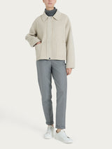 Giacca con collo camicia in Vegan Wool Bianchi Donna - Ragno