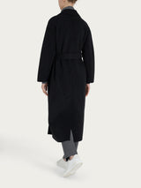 Cappotto lungo in Vegan Wool Neri Donna - Ragno