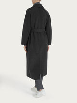 Cappotto lungo in Vegan Wool Neri Donna - Ragno