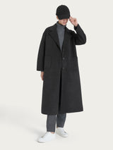 Cappotto lungo in Vegan Wool Neri Donna - Ragno