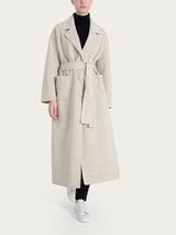 Cappotto lungo in Vegan Wool Bianchi Donna - Ragno