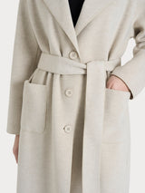 Cappotto lungo in Vegan Wool Bianchi Donna - Ragno