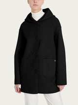 Giaccone con cappuccio in Vegan Wool Neri Donna - Ragno